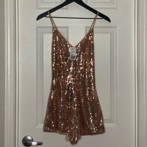 Rose Gold Sequin Romper
